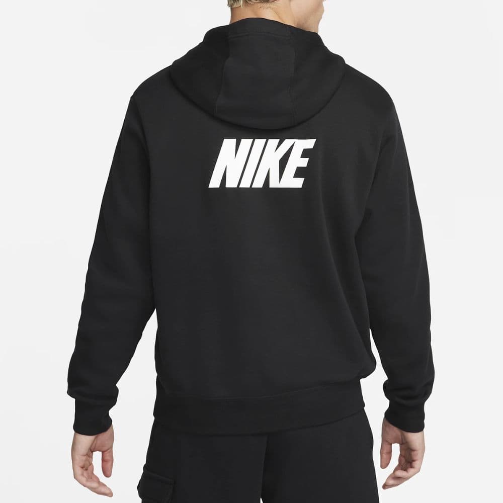 Mikina NIKE M NSW Repeat Fleece PO Hoodie BB Black/White - Mikiny s kapucňou - 2