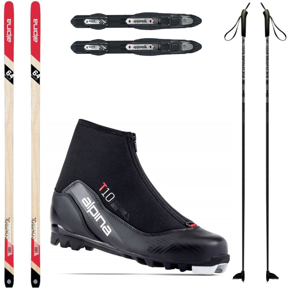 Bežkový set ALPINA Control 64 Edge s viazaním + obuv Alpina T10 + palice - Pánske sety - 1