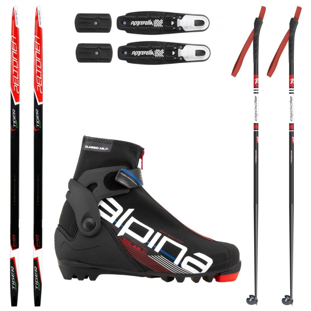 Juniorský bežecký set PELTONEN Tiger Jr + obuv Alpina T + palice - Detské sety - 1