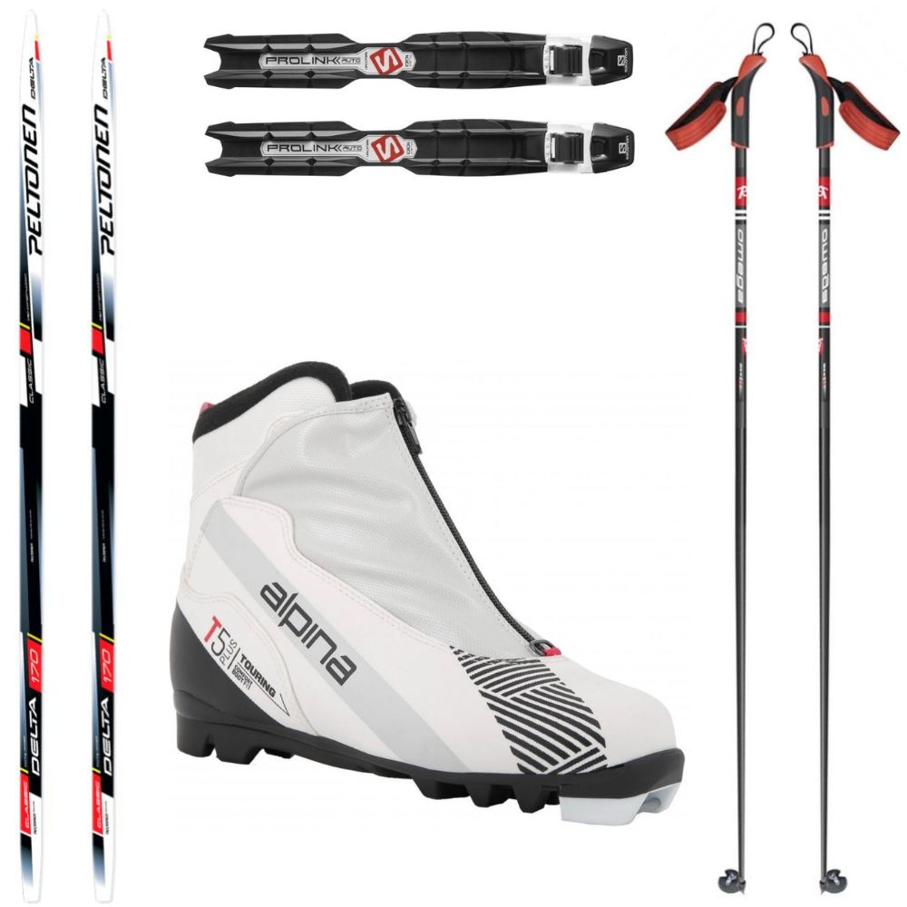 Dámsky bežkový set PELTONEN Delta (BEZ ŠUPÍN) s viazaním + obuv Alpina T5 W + palice - Dámske sety - 1