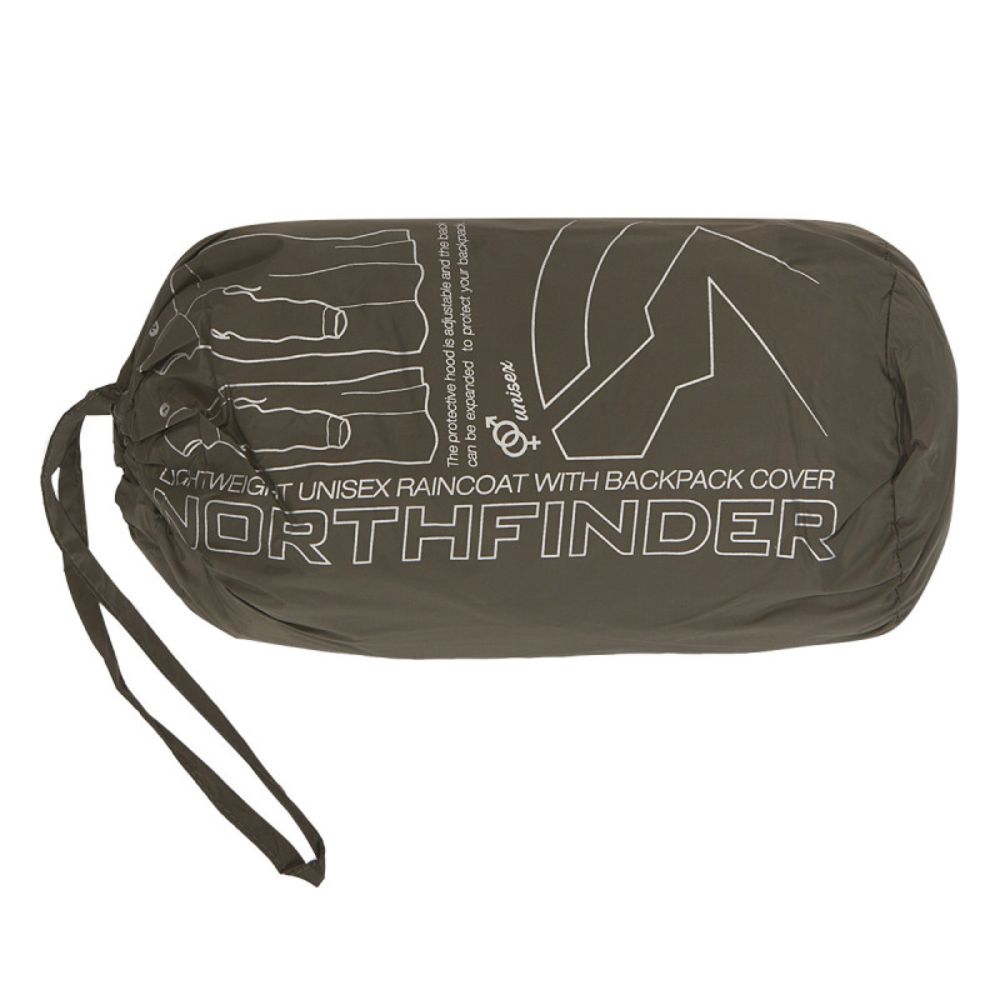 Vodotesná zbaliteľná outdoorová pláštenka NORTHFINDER Northkit Zelená - Bundy & Overaly & Vesty - 7