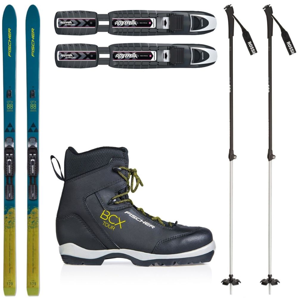 Backcountry set FISCHER Excursion 88 Crown/Skin Xtralite s viazaním + obuv Fischer BCX + palice - Backcountry sety - 1