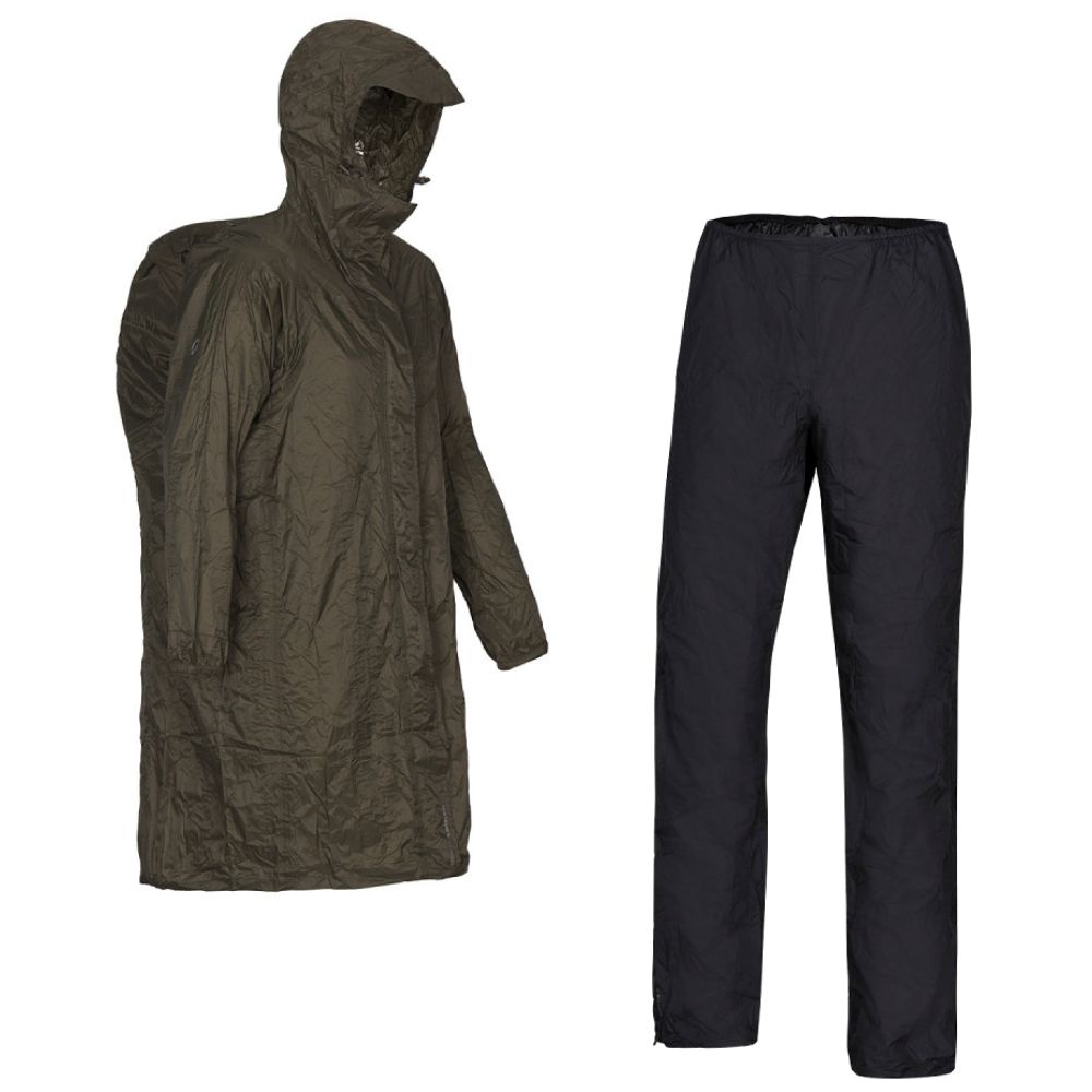 Zbaliteľný nepremokavý komplet NORTHFINDER Northkit Black/Green - SETY - Turistické oblečenie - 1