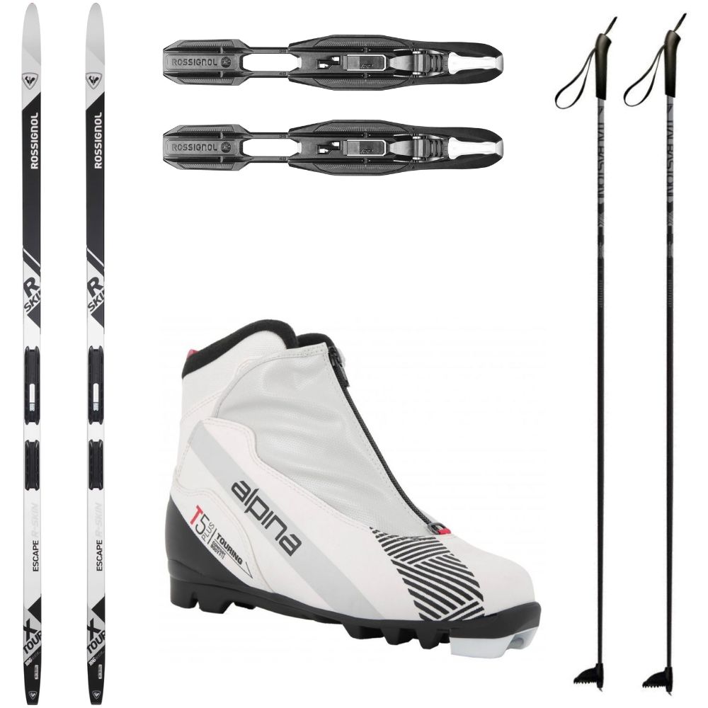 Dámsky bežkový set ROSSIGNOL X-Tour Escape R-Skin IFP s viazaním + topánky Alpina + palice - Dámske sety - 1