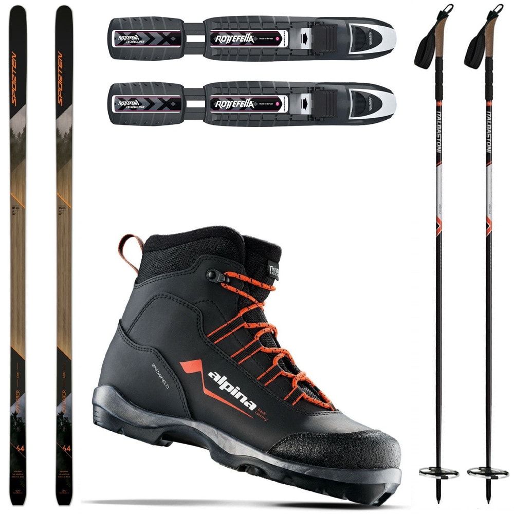 Backcountry set SPORTEN Explorer SKIN so stúpacím pásom + viazanie BC + obuv Alpina Snowfield + palice - Backcountry sety - 1