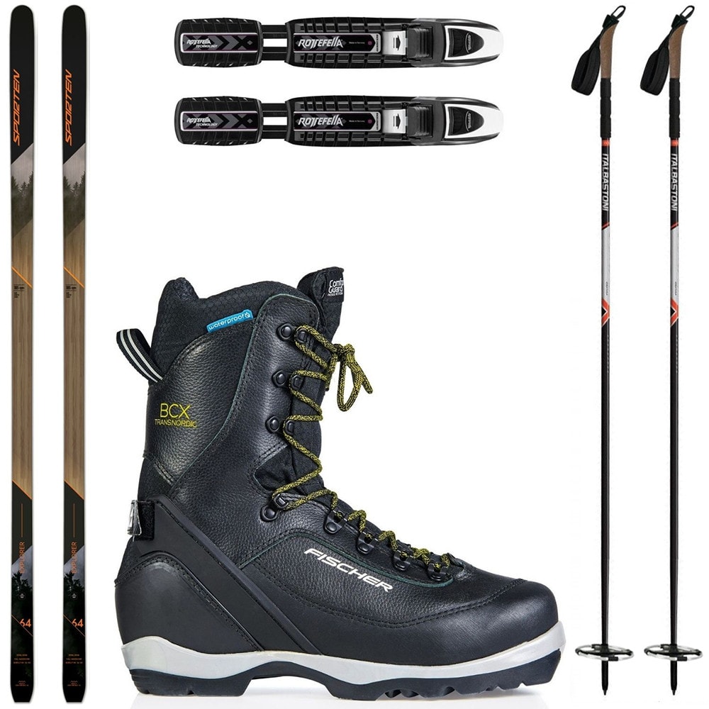 Backcountry set SPORTEN Explorer MgE s viazaním BC + topánky Fischer Transnordic + palice - Backcountry sety - 1