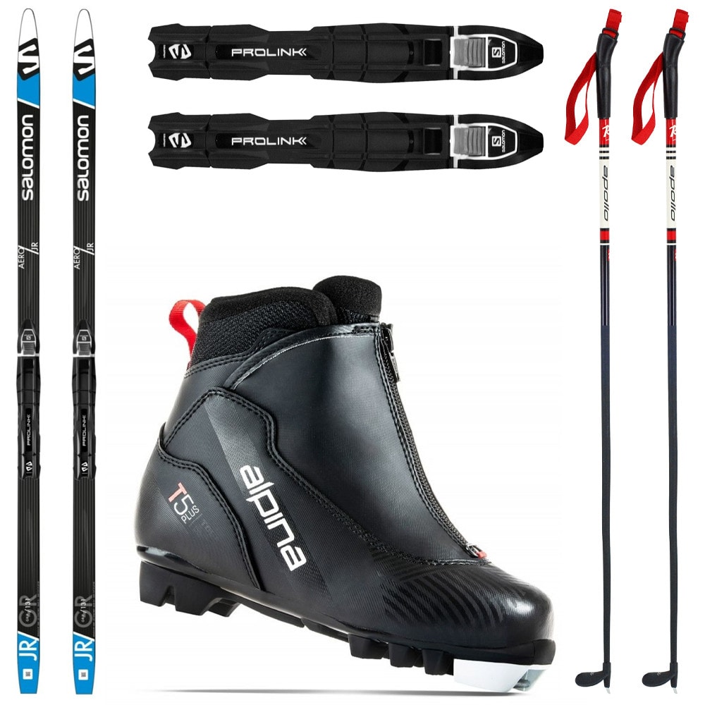 Bežecký set SALOMON Aero Grip Jr + topánky + palice - Detské sety - 1