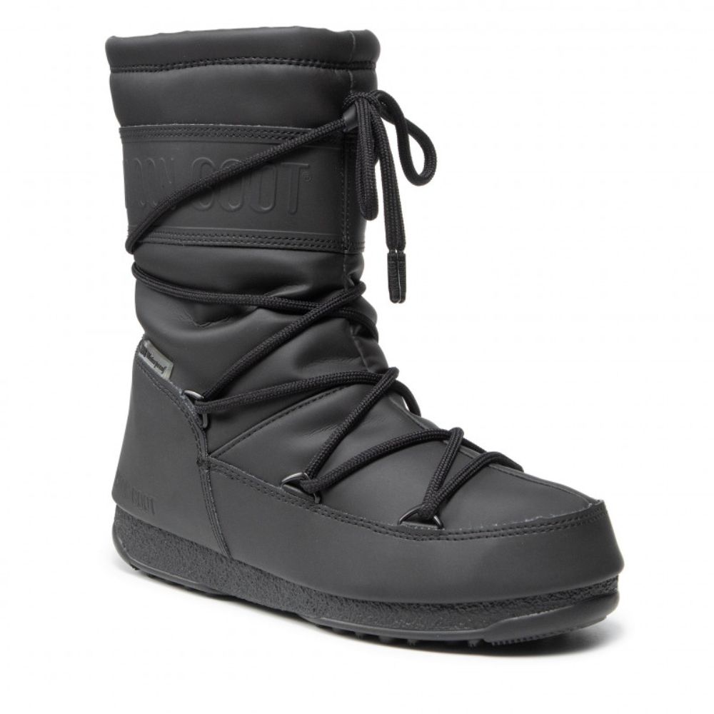 Snehule MOON BOOT Mid Rubber Black - Zimná obuv - 2