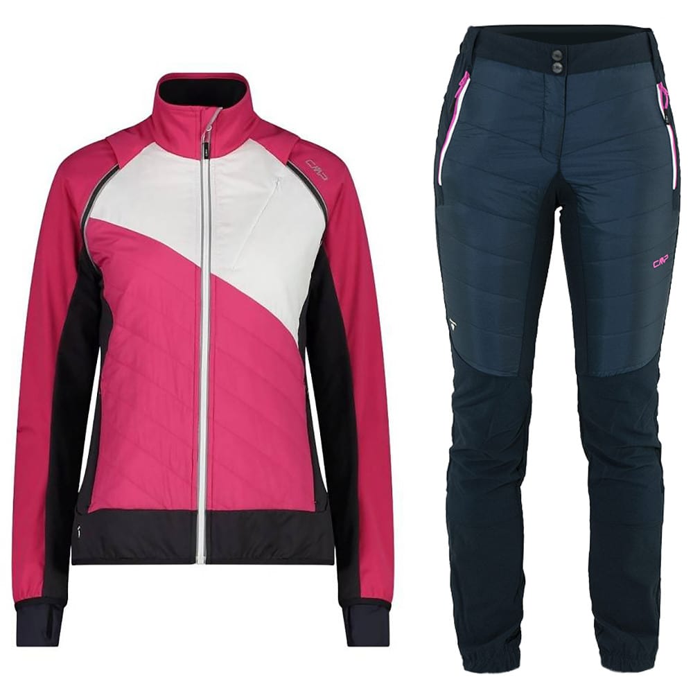 Komplet na bežky CAMPAGNOLO Woman Jacket s odopínateľnými rukávmi + nohavice Campagnolo PrimaLoft Pant Blue - SETY - Turistické oblečenie - 1