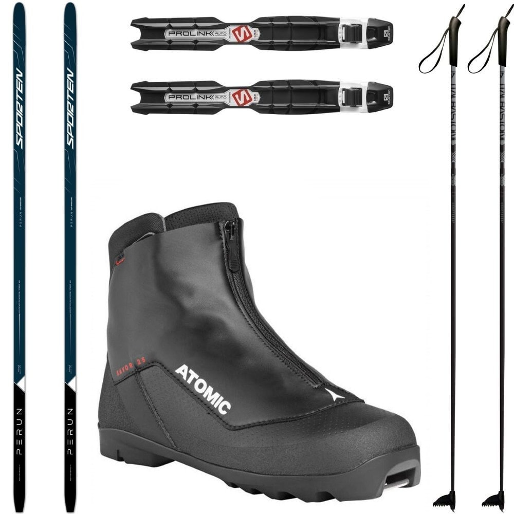 Bežkový set SPORTEN Perun MgE s viazaním + obuv Atomic + palice - Pánske sety - 1