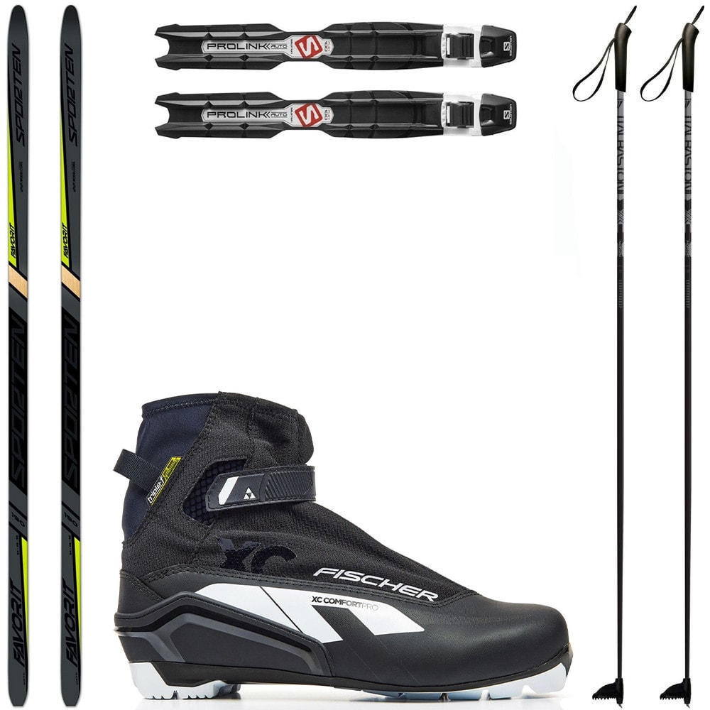 Bežkový set SPORTEN Favorit MgE s viazaním + topánky Fischer XC Comfort + palice - Pánske sety - 1