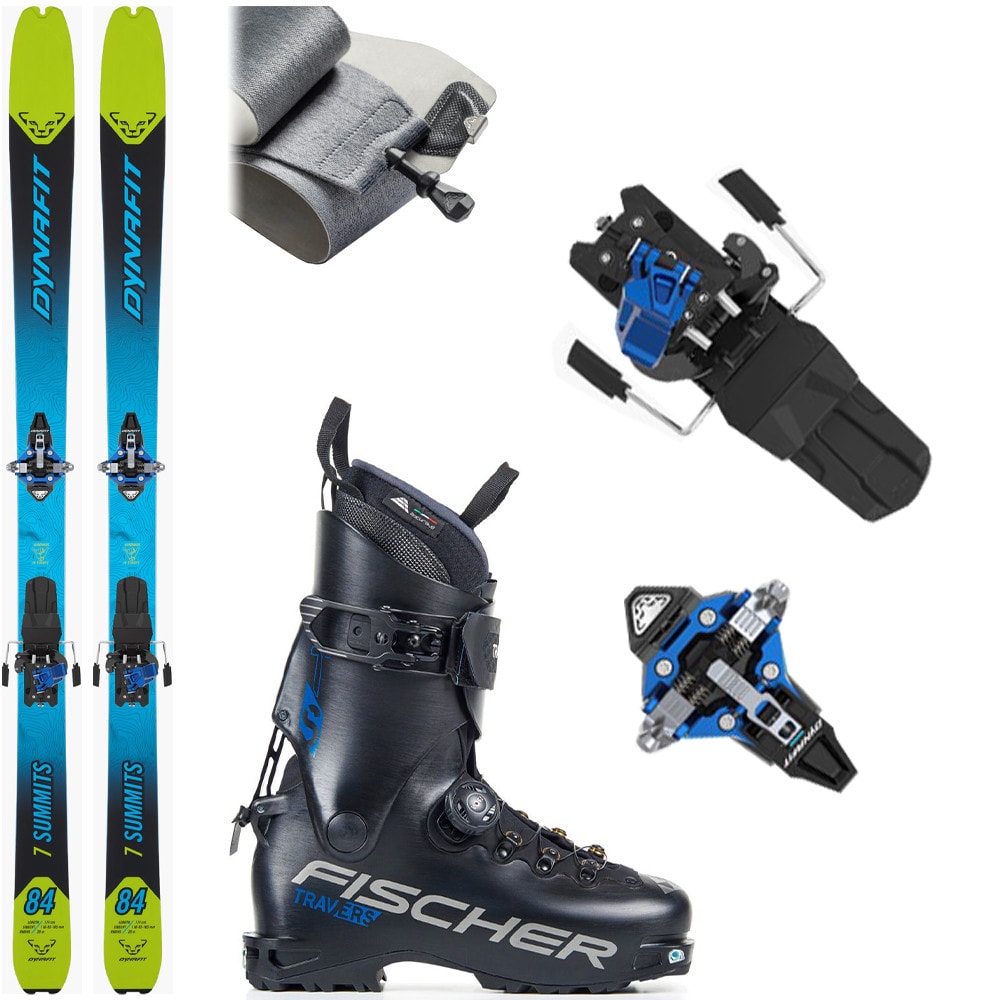 Skialpový set DYNAFIT Seven Summits Plus Ski Set s viazaním Dynafit Radical a pásmi + lyžiarky Fischer - Skialp sety -Unisex - 1