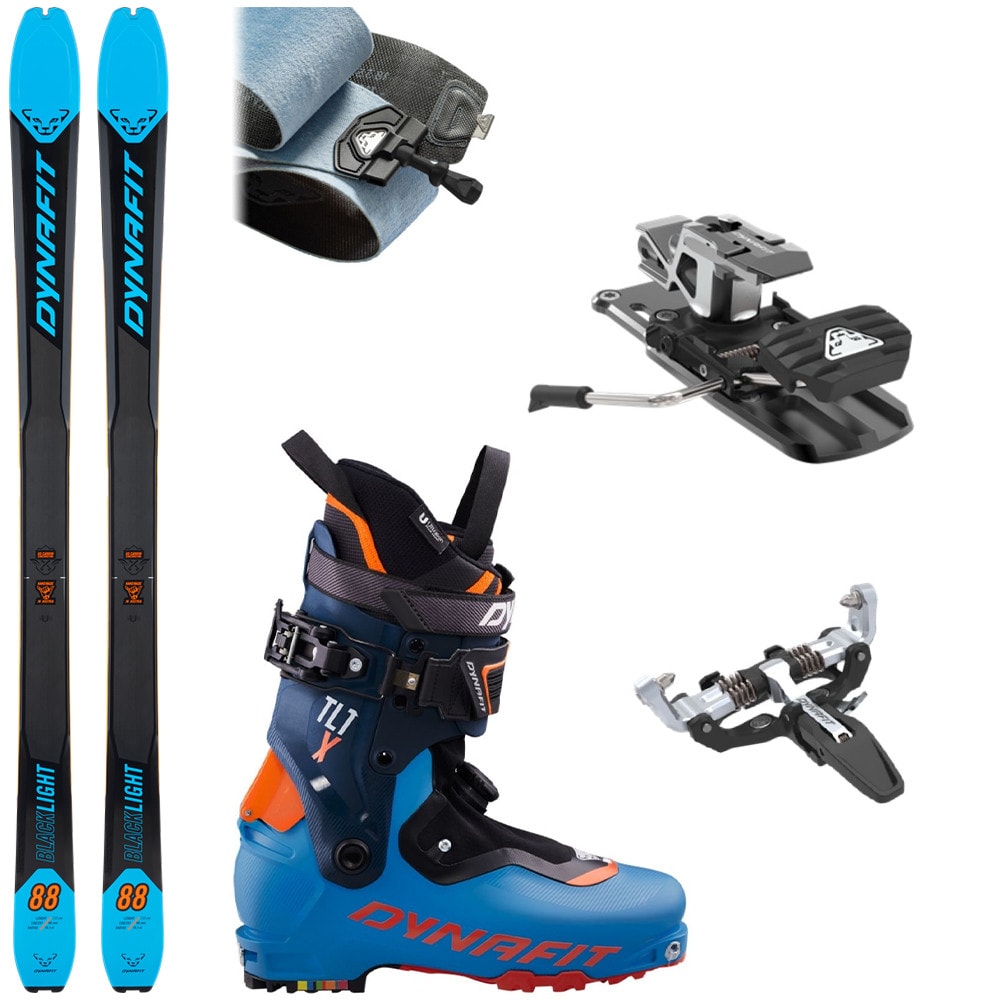 Skialpový set DYNAFIT Blacklight 88 s pásmi + viazanie Dynafit Superlite 150 + lyžiarky Dynafit - model 2023 - Skialp sety -Unisex - 1