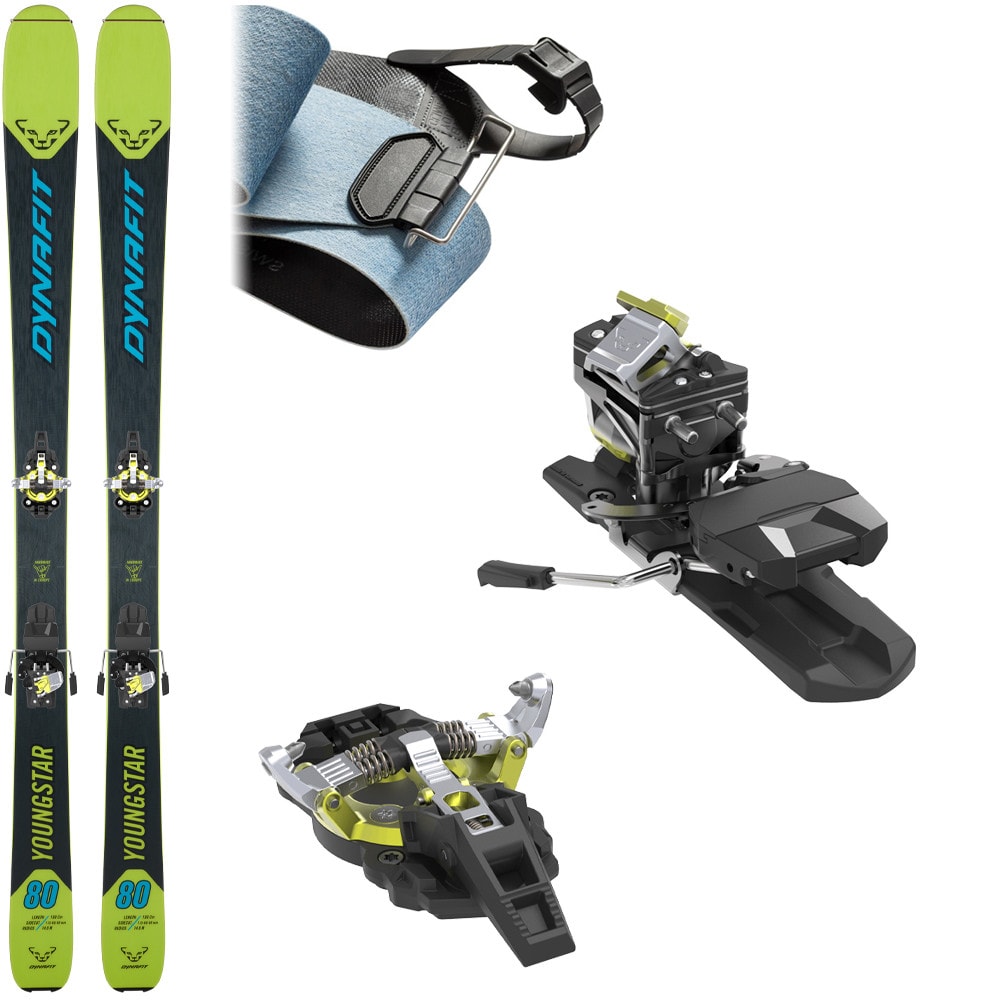 Skialpový set DYNAFIT Seven Summits Youngstar Green s viazaním a pásmi Speedskin - Skialp sety -Detské - 1