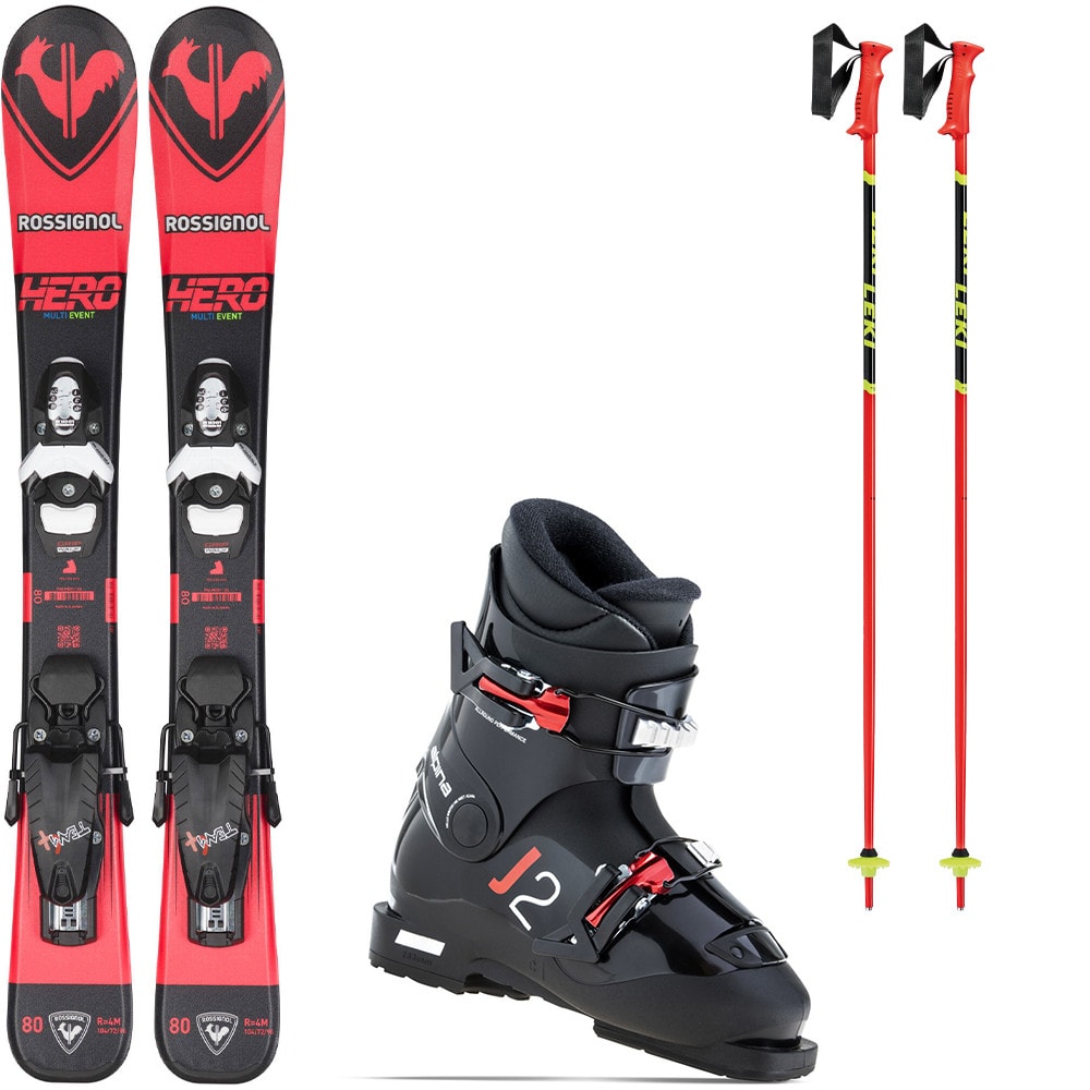 Detský lyžiarsky set ROSSIGNOL Hero Pro Team 4 GW + lyžiarky + palice - Detské lyže - 1
