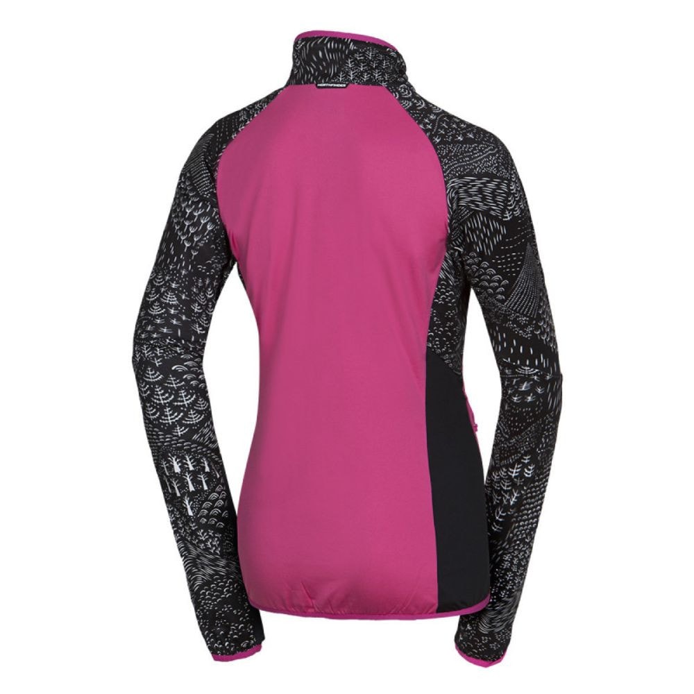 Technická mikina NORTHFINDER Zliechova Black/Pink - Mikiny bez kapucne - 4