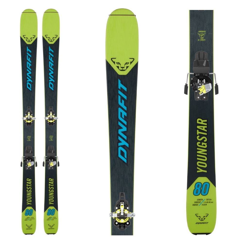 Skialpový set DYNAFIT Seven Summits Youngstar Green s viazaním a pásmi Speedskin - Skialp sety -Detské - 2