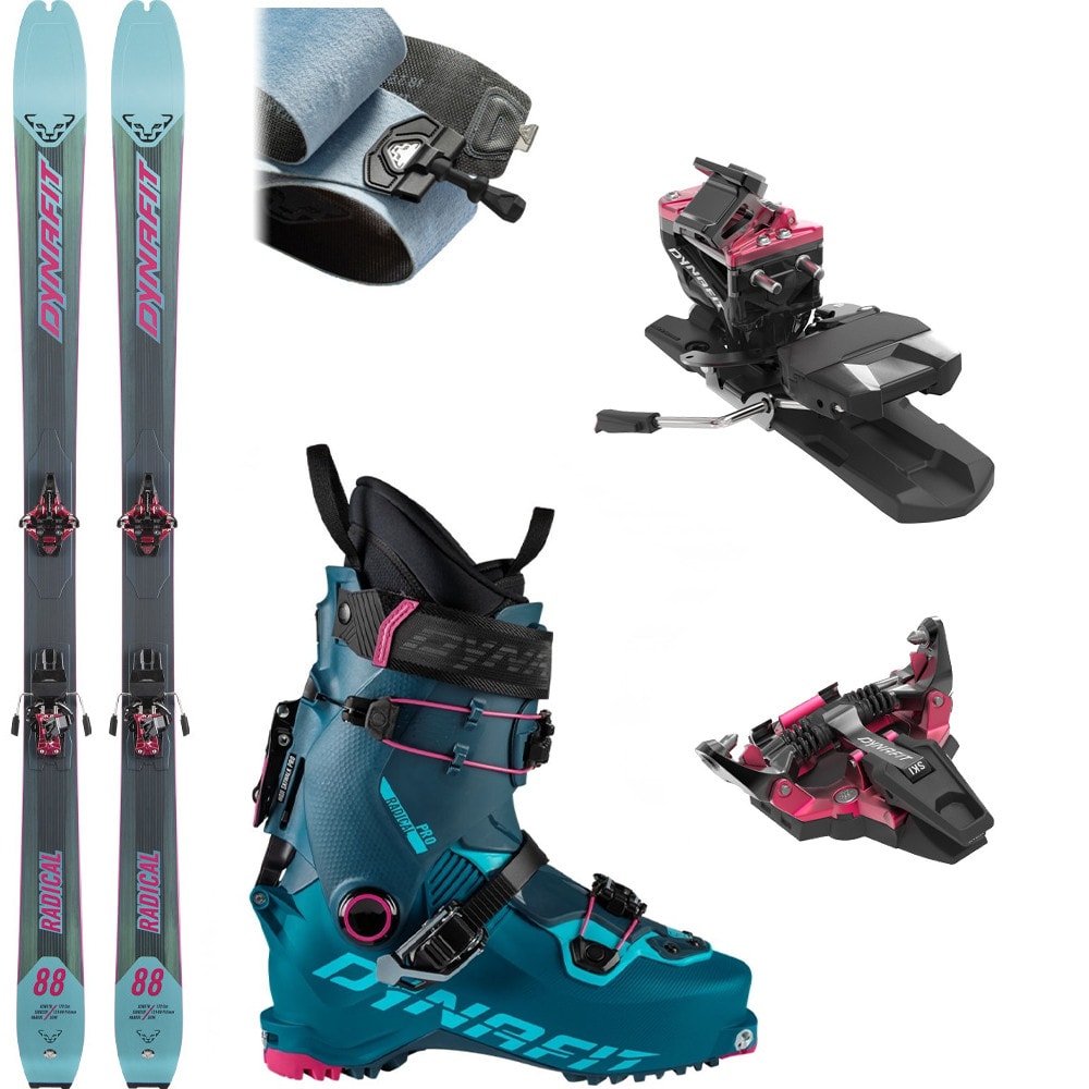 Skialpový set DYNAFIT Radical 88 W s viazaním Radical a pásmi + lyžiarky Dynafit - Skialp sety -Dámske - 1