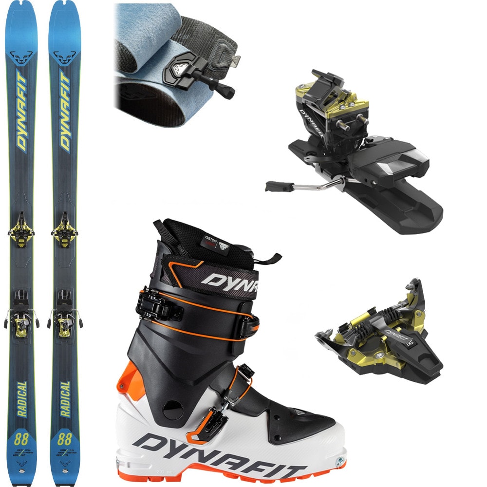 Skialpový set DYNAFIT Radical 88 s pásmi a viazaním + lyžiarky Dynafit Speed + palice - Skialp sety -Unisex - 1