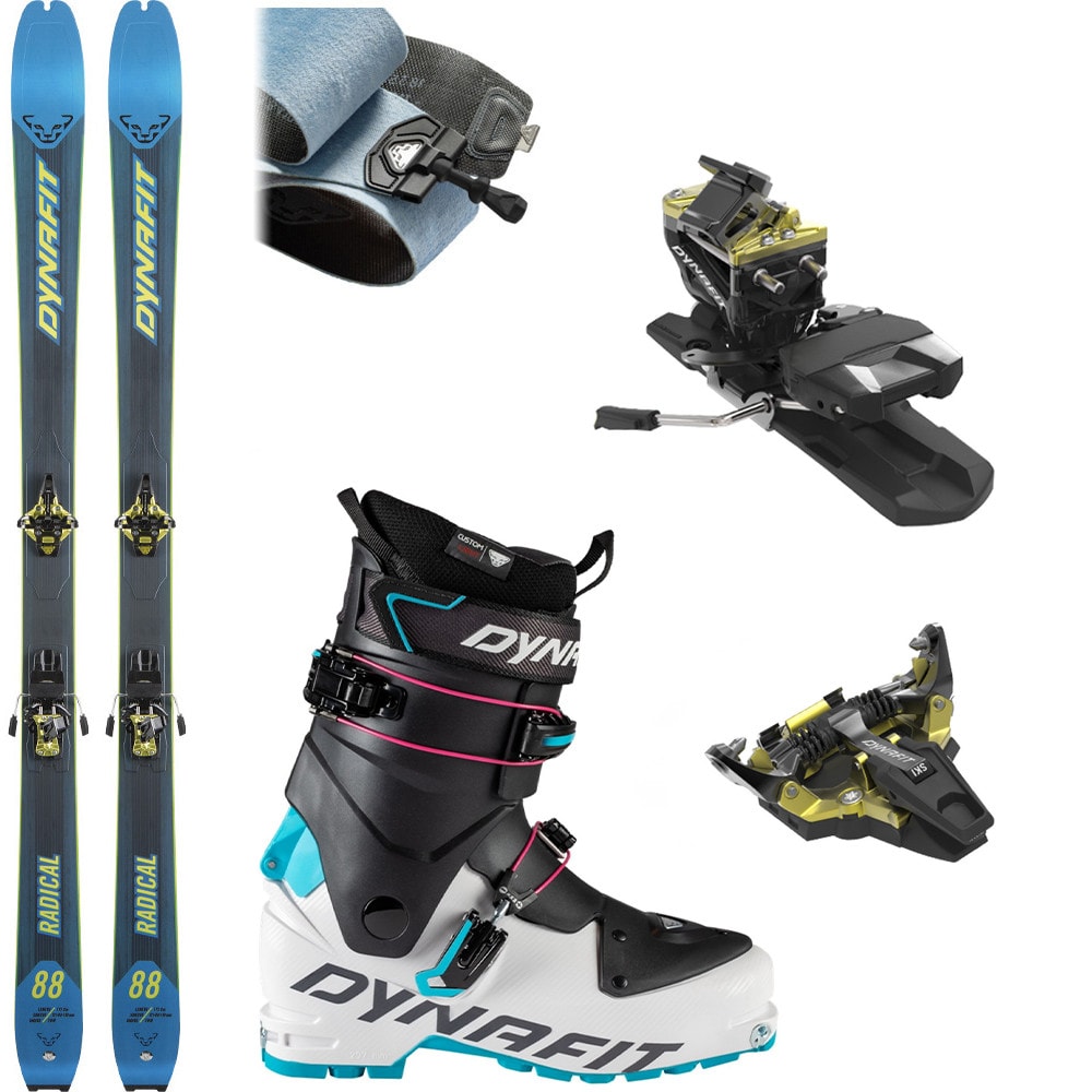 Dámsky skialpový set DYNAFIT Radical 88 s pásmi a viazaním + lyžiarky Dynafit Speed W - Skialp sety -Dámske - 1