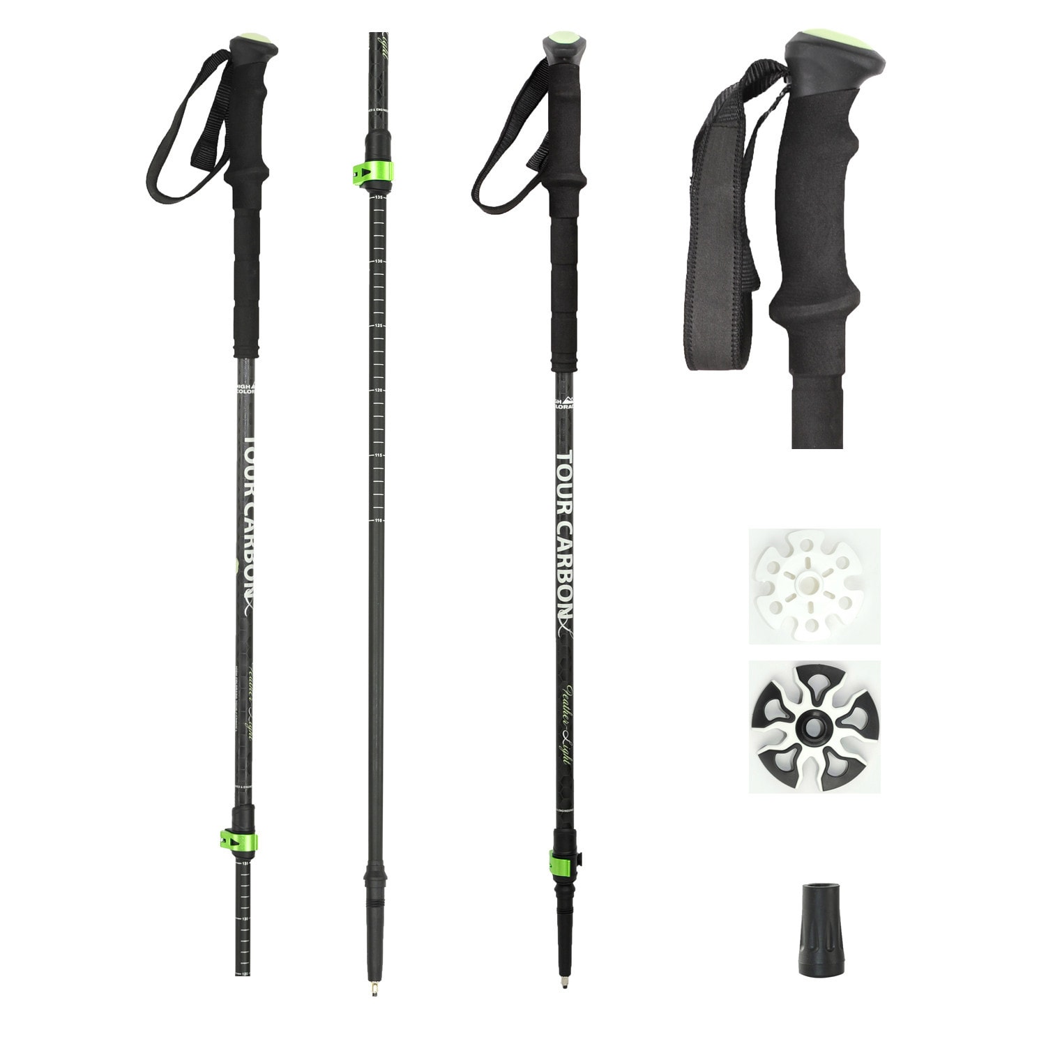 Skialpové & trekové palice HIGH COLORADO Tour Carbon Light 115-140 cm