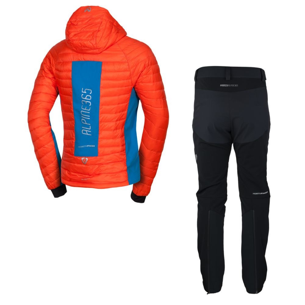 Skitouringový komplet NORTHFINDER Primaloft Budin + NORTHFINDER Rysy Orange/Black - SETY - Skialpové oblečenie - 2