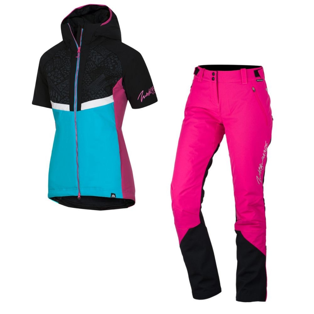 Skitouringový komplet NORTHFINDER Bartkova + NORTHFINDER Thermal Primaloft® Javorinka Pink - SETY - Skialpové oblečenie - 1