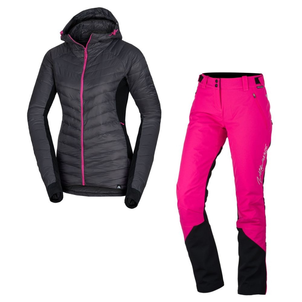 Skitouringový komplet NORTHFINDER Primaloft Bystra + NORTHFINDER Thermal Primaloft® Javorinka Black/Pink - SETY - Skialpové oblečenie - 1