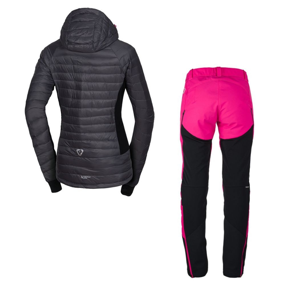 Skitouringový komplet NORTHFINDER Primaloft Bystra + NORTHFINDER Thermal Primaloft® Javorinka Black/Pink - SETY - Skialpové oblečenie - 2