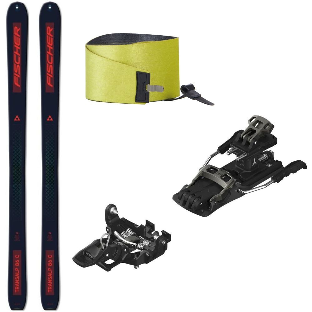 Skialpinistický set FISCHER Transalp 86 Carbon s pásmi + viazanie Atomic Backland Tour - Skialp sety -Unisex - 1