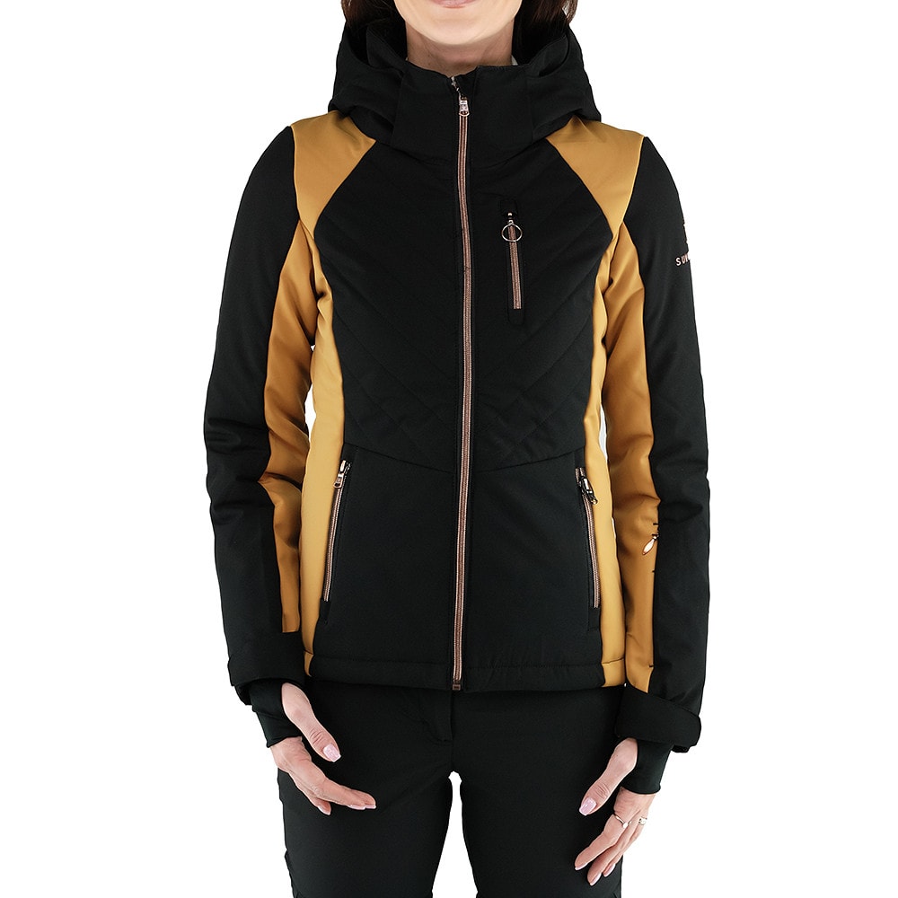 Lyžiarska bunda SUN VALLEY Korp W Black/Camel - Lyžiarske bundy - 4