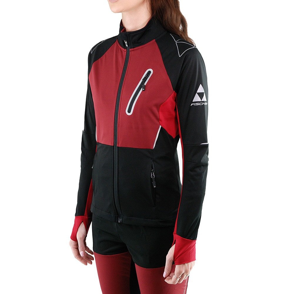 Softshellový komplet na bežky FISCHER Asarna Black - Burgundy - SETY - Skialpové oblečenie - 3