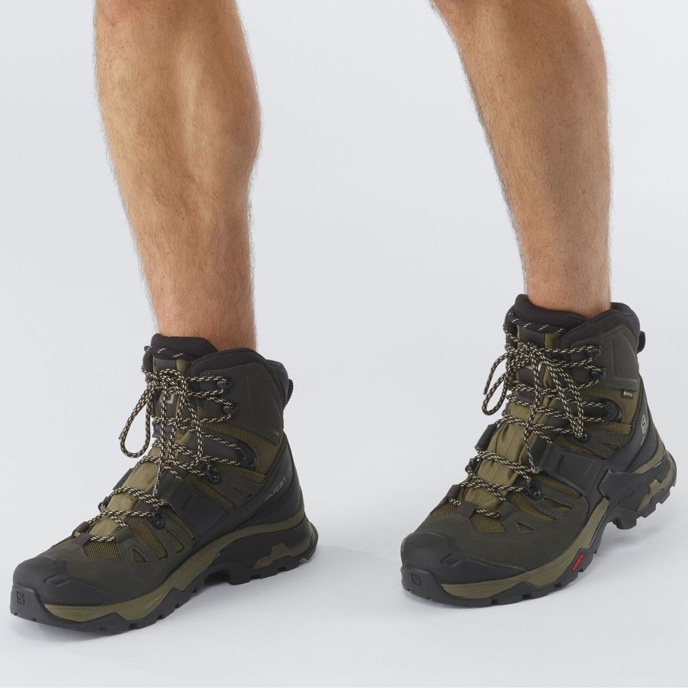 Turistická obuv SALOMON Quest 4 GTX Olive night/Peat/Safari - Turistická obuv - 2