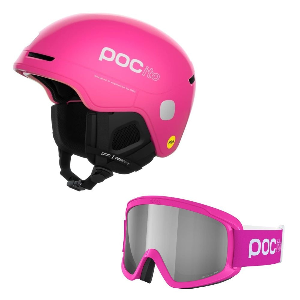 Lyžiarska prilba POC Pocito Obex Mips & lyžiarske okuliare POC Pocito Clarity Pink - Detské prilby - 1