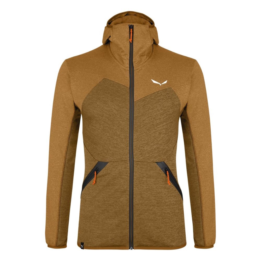Mikina SALEWA Puez Malange Polarlite Golden Brown - Technické mikiny - 1