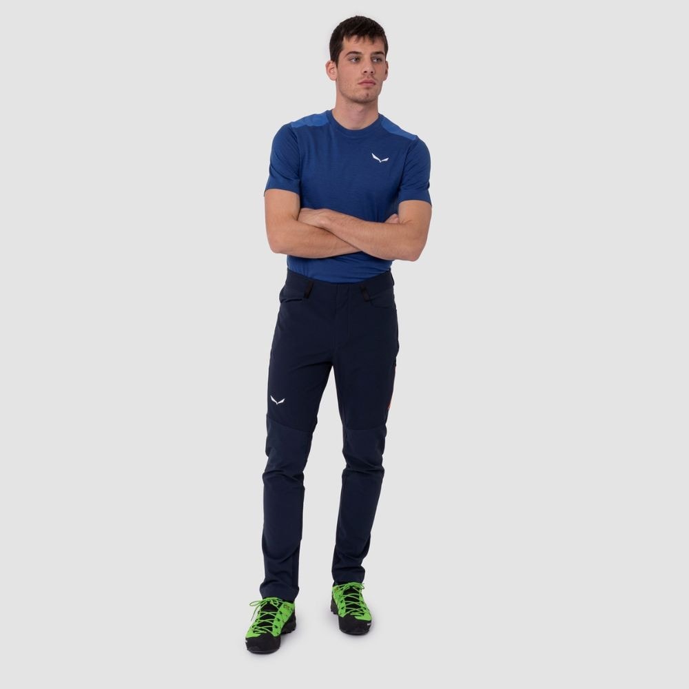 Nohavice SALEWA Agner Durastretch M Navy Blazer - Turistické nohavice - 1
