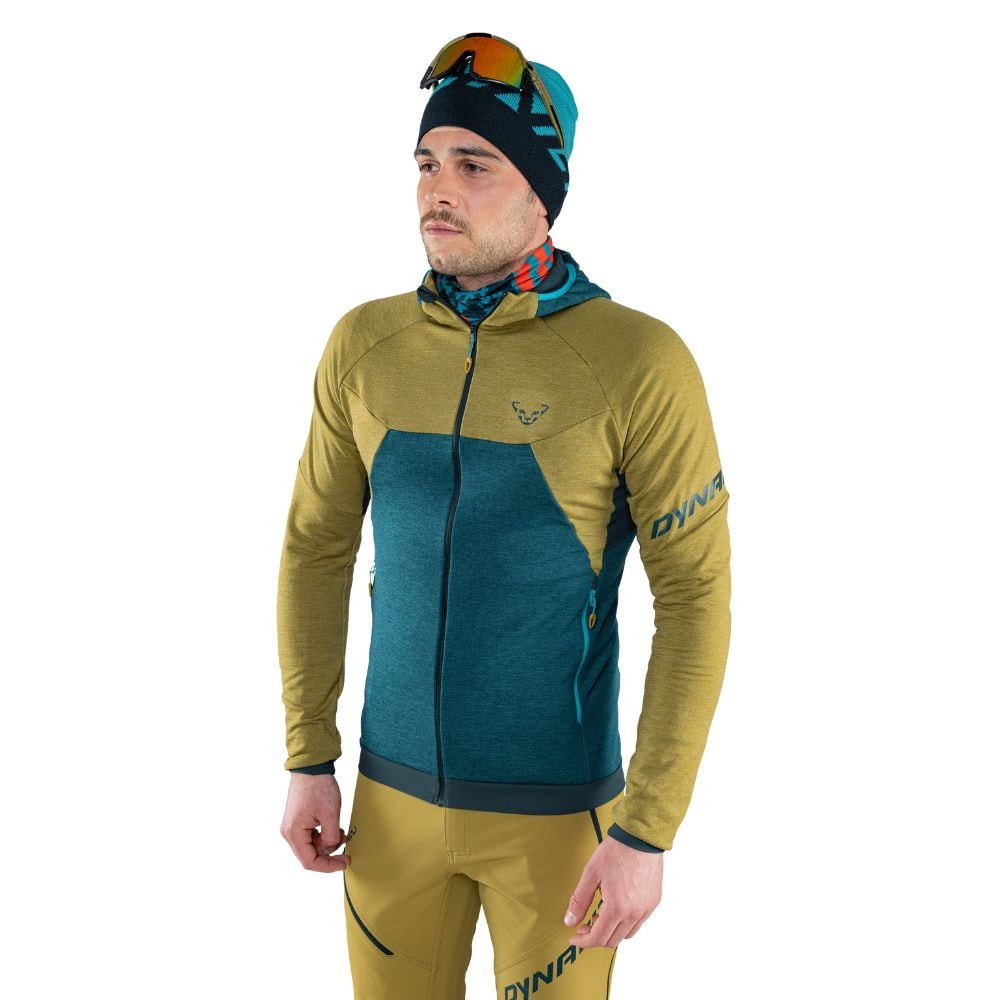 Mikina DYNAFIT Tour Wool Thermal Hooded Army - Technické mikiny - 2
