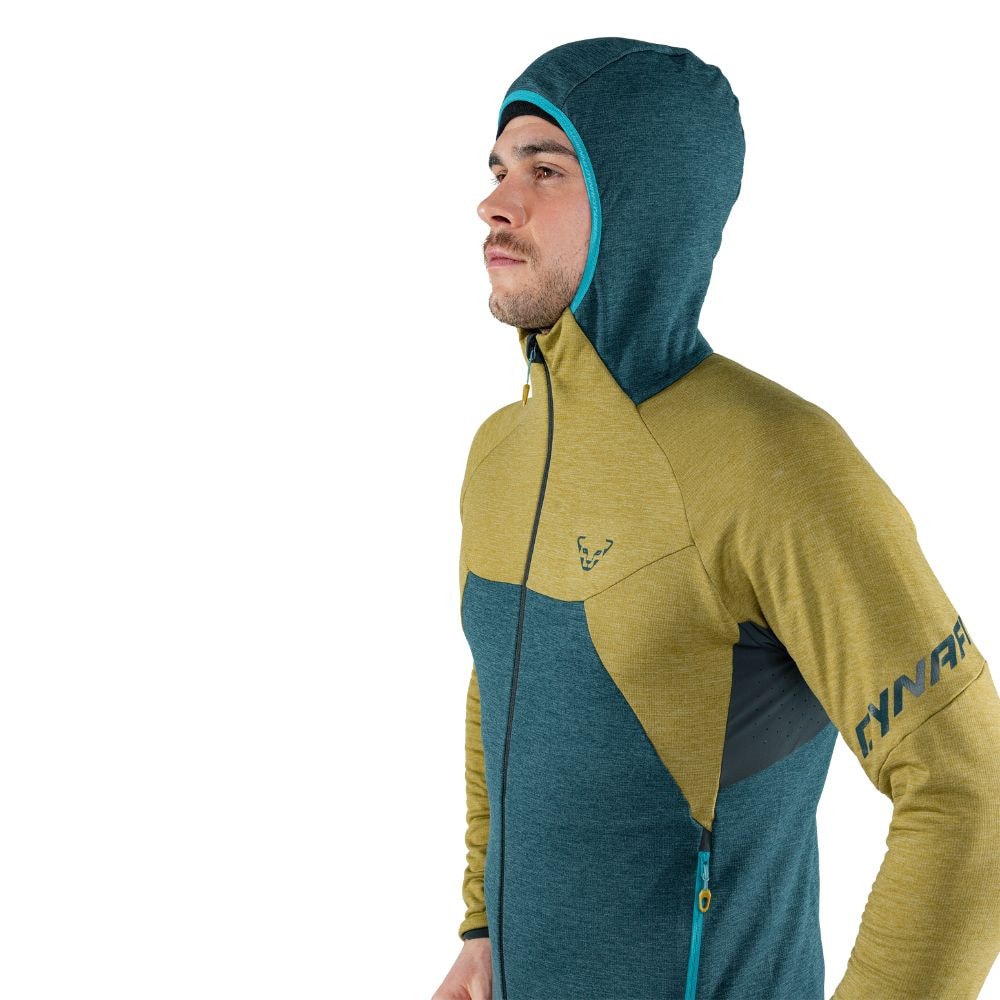 Mikina DYNAFIT Tour Wool Thermal Hooded Army - Technické mikiny - 5