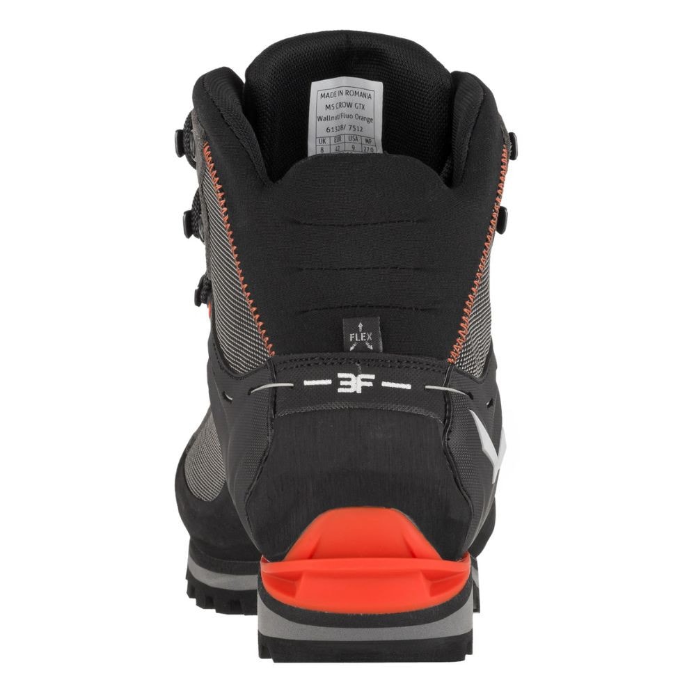 Turistické topánky SALEWA Ms Crow GTX Wallnut/Fluo Orange - Turistická obuv - 3
