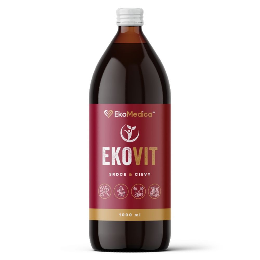 EkoMedica EKOVIT Srdce & Cievy nápoj 1000 ml - Prírodné liečivé šťavy - 1