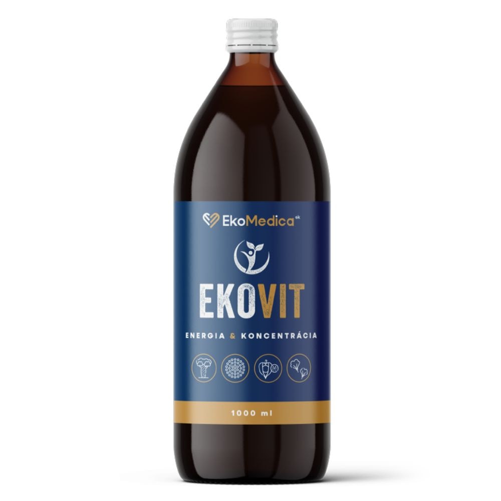 EkoMedica EKOVIT Energia & Koncentrácia nápoj 1000 ml - Prírodné liečivé šťavy - 1