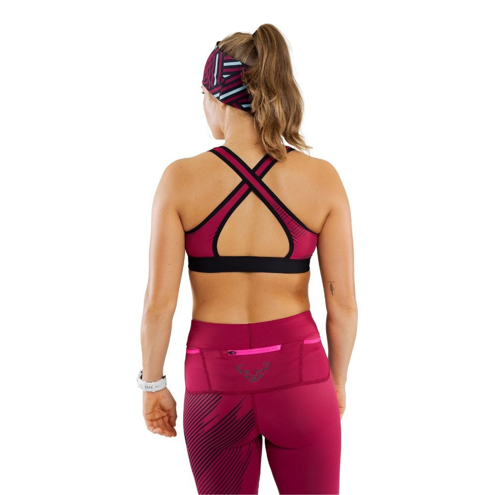 Športová podprsenka DYNAFIT Alpine Graphic Beet Red - Športové podprsenky - 3