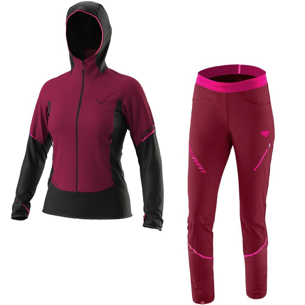 Komplet DYNAFIT Traverse Alpha® Hooded & Transalper Hybrid W Beet Red - SETY - Turistické oblečenie - 1