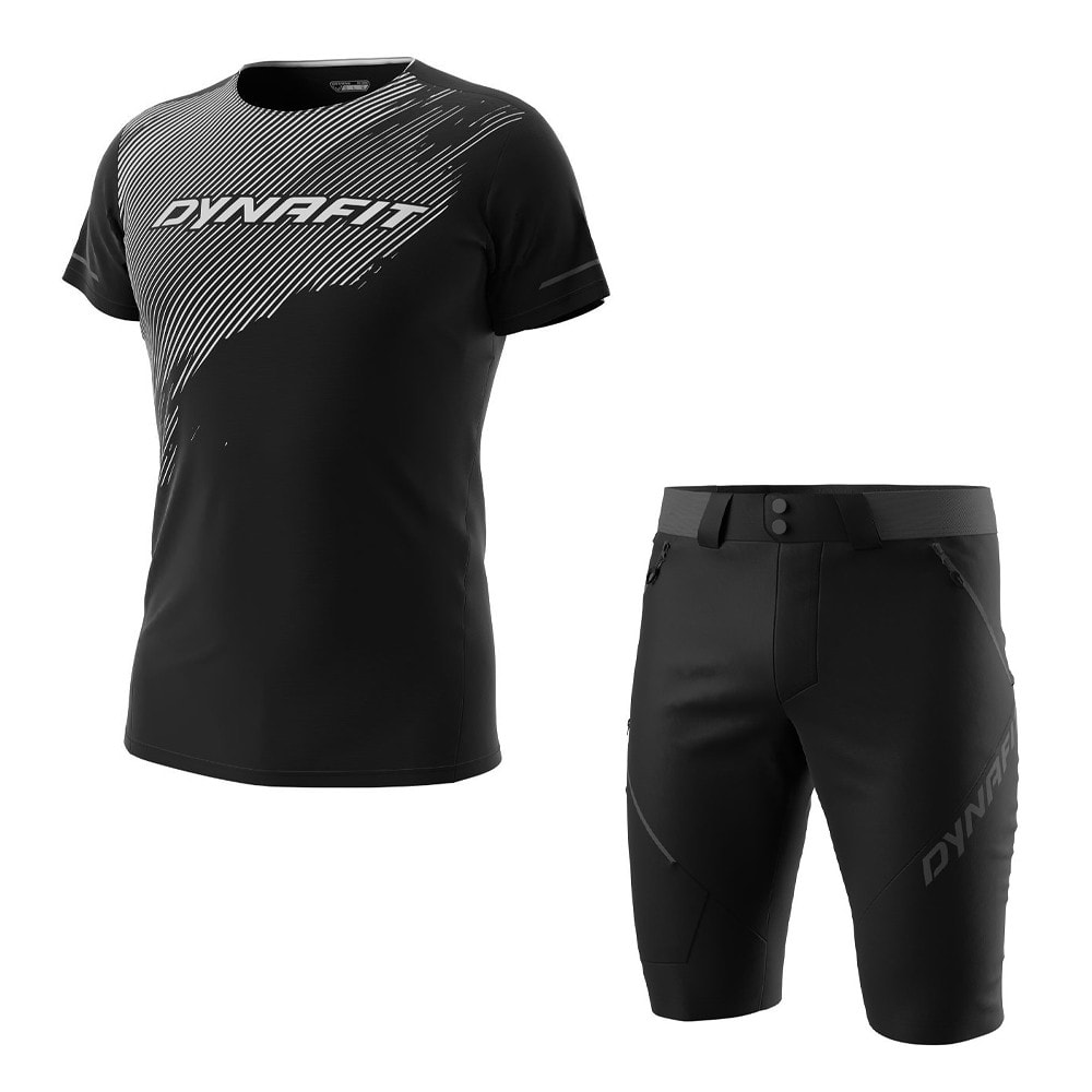 Komplet DYNAFIT Alpine Short Sleeve & Transalper 4 DST M Black - DYNAFIT - 1