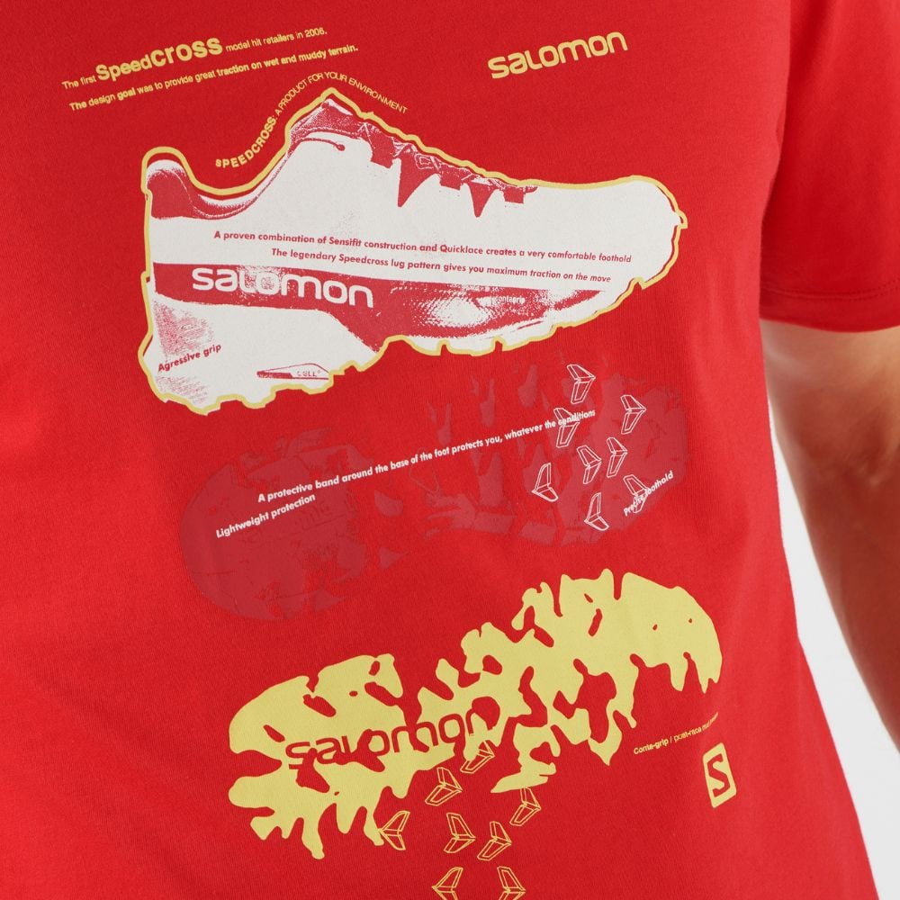 Tričko SALOMON Graphic Blueprint Fiery Red - Lyžiarske oblečenie SALOMON - 5