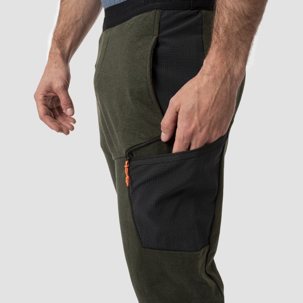 Nohavice SALEWA Lavaredo Hemp M Dark Olive - Turistické nohavice - 4