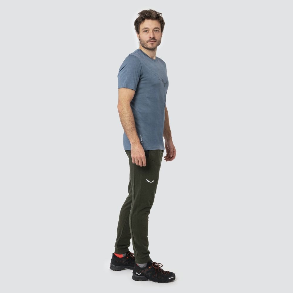 Nohavice SALEWA Lavaredo Hemp M Dark Olive - Turistické nohavice - 2