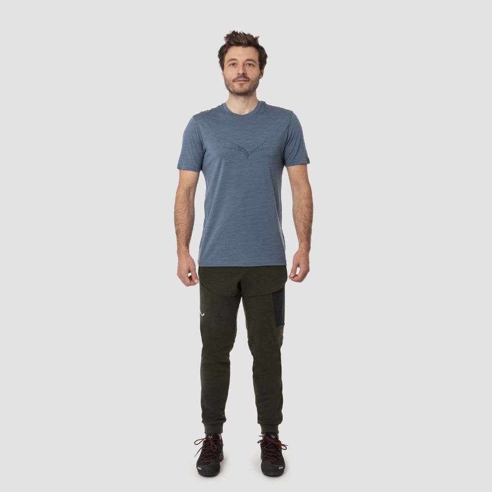 Nohavice SALEWA Lavaredo Hemp M Dark Olive - Turistické nohavice - 1