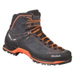 Turistické topánky SALEWA MTN Trainer Mid Gore-Tex Asphalt/Fluo Orange