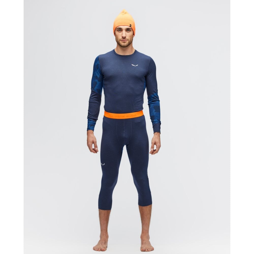 Merino tričko SALEWA Cristallo Warm Blue - OBLEČENIE - 2